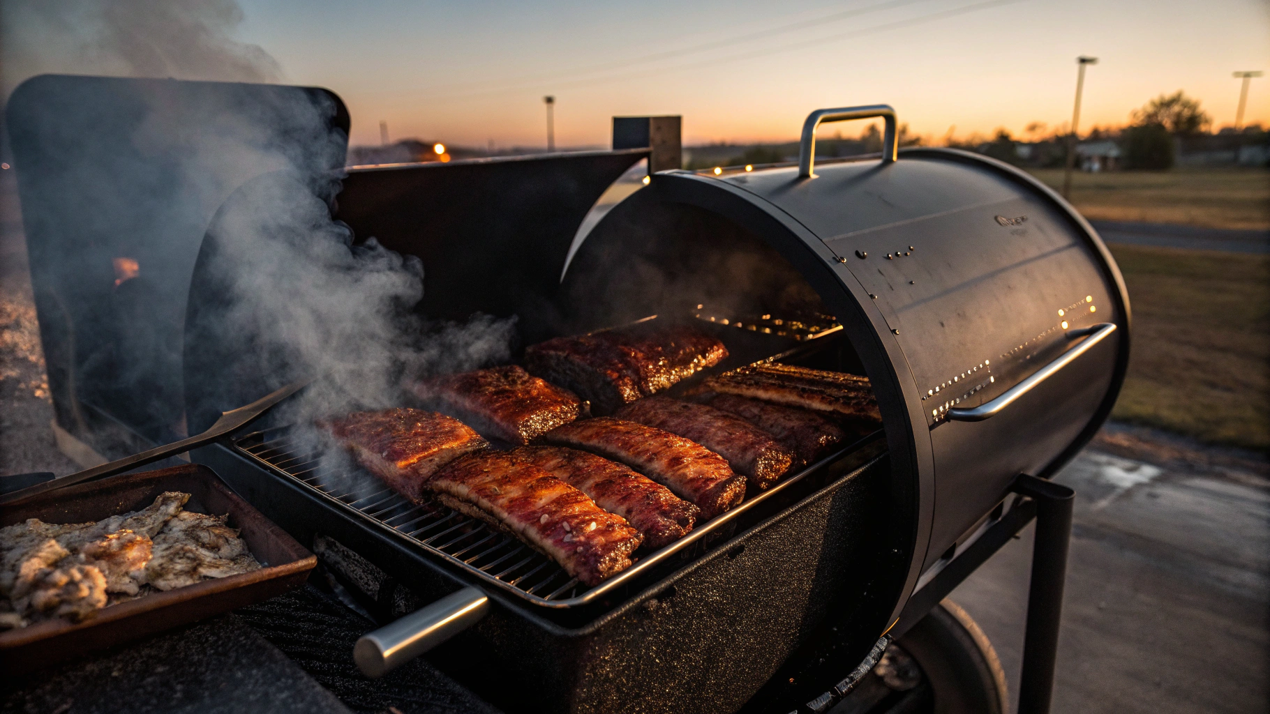 Live Pitmaster Smoking Meats at TBJ Concessions